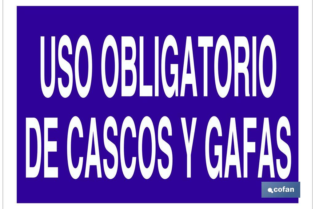 Uso obligatorio de cascos y gafas